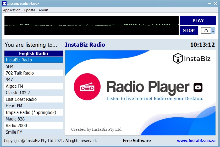 Screenshot - InstaBiz Radio Player